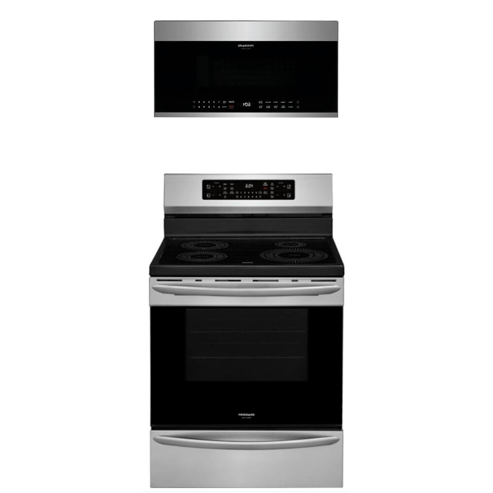 Frigidaire Gallery 30" Freestanding Induction Range with Air Fry and 1.9 Cu. Ft. Over-The-Range Microwave in Stainless Steel , , large