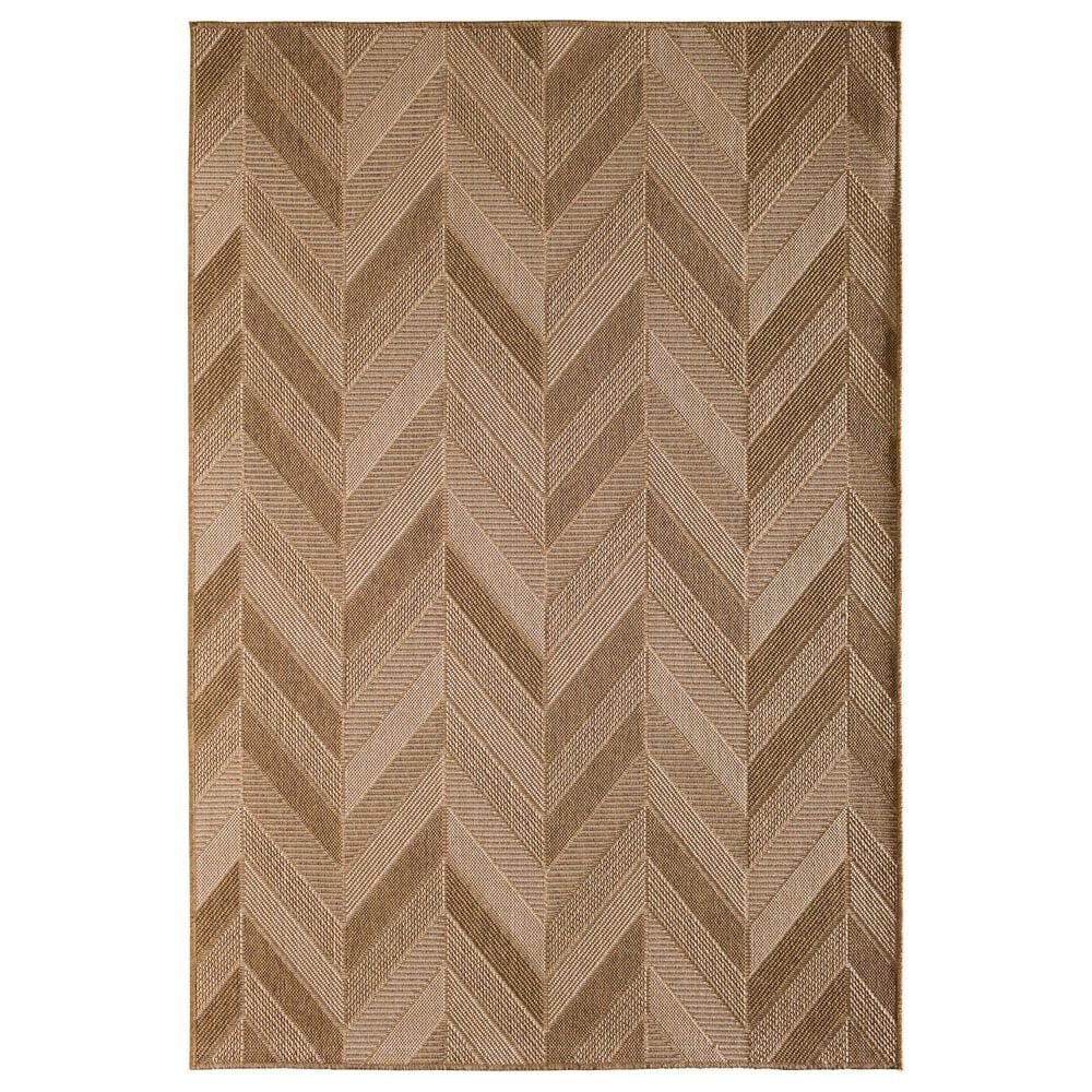 Central Oriental Santorini Parapatch 6"7" x 9"6" Tan Area Rug, , large