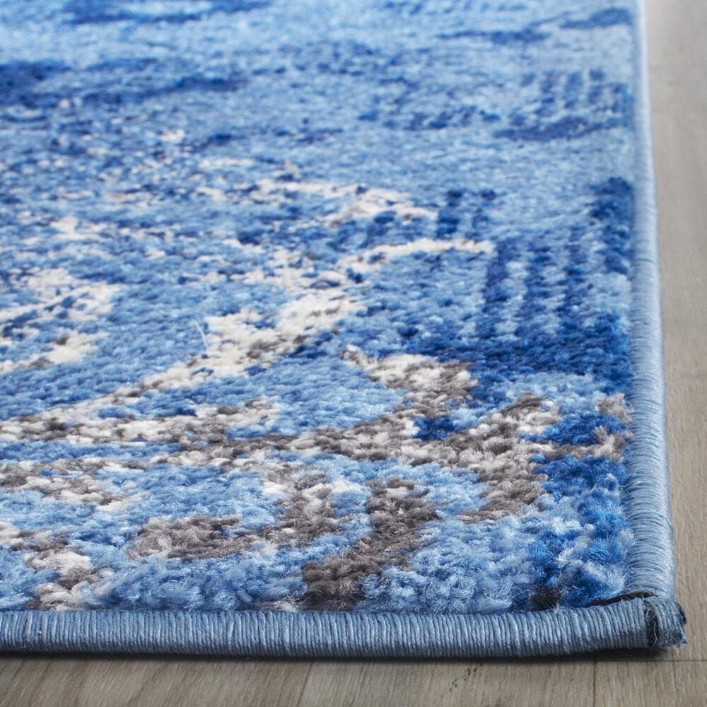 Safavieh Adirondack ADR114F-212 2&#39;6&quot; x 12&#39; Light Blue/Dark Blue Runner, , large