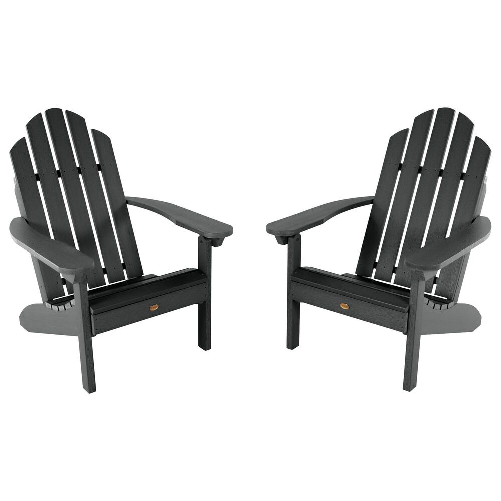Highwood USA Classic Westport Adirondack Chair in Black &#40;Set of 2&#41;, , large