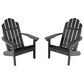 Highwood USA Classic Westport Adirondack Chair in Black (Set of 2), , large