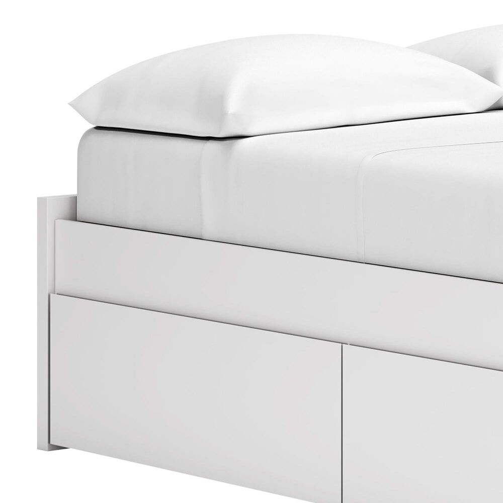 Ashley Onita Full Platform Bed with No Headboard and 1 Side Storage in White, , large