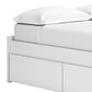 Ashley Onita Full Platform Bed with No Headboard and 1 Side Storage in White, , large