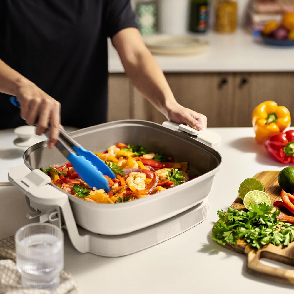 Bella 12&quot; Make and Take Electric Skillet in Oatmilk, , large