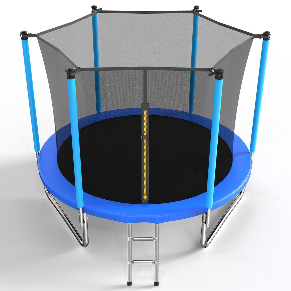 HOMLUX 8" Outdoor Trampoline Sports in Blue, , large