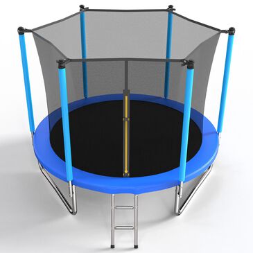 HOMLUX 8" Outdoor Trampoline Sports in Blue, , large