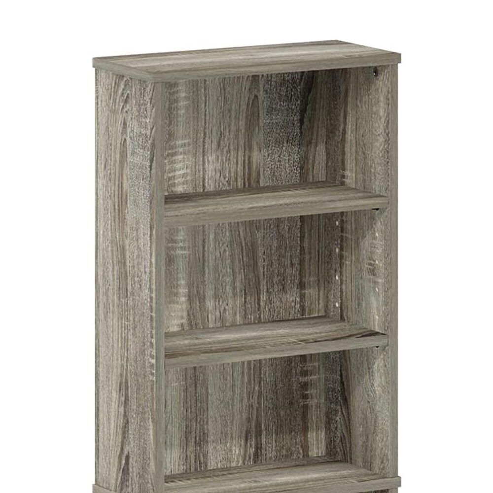 HOMLUX 8-Tier Multimedia Storage Tower with Adjustable Shelves in French Oak Grey, , large