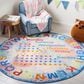 Safavieh Kids Playhouse 5" Round Blue and Orange Rug, , large