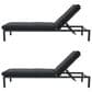 Hearth and Haven Navan Outdoor Foldable and Stackable Chaise Lounge in Dark Grey (Set of 2), , large