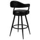 Blue River Amador 30" Barstool with Vintage Black Cushion in Black Powder Coated, , large