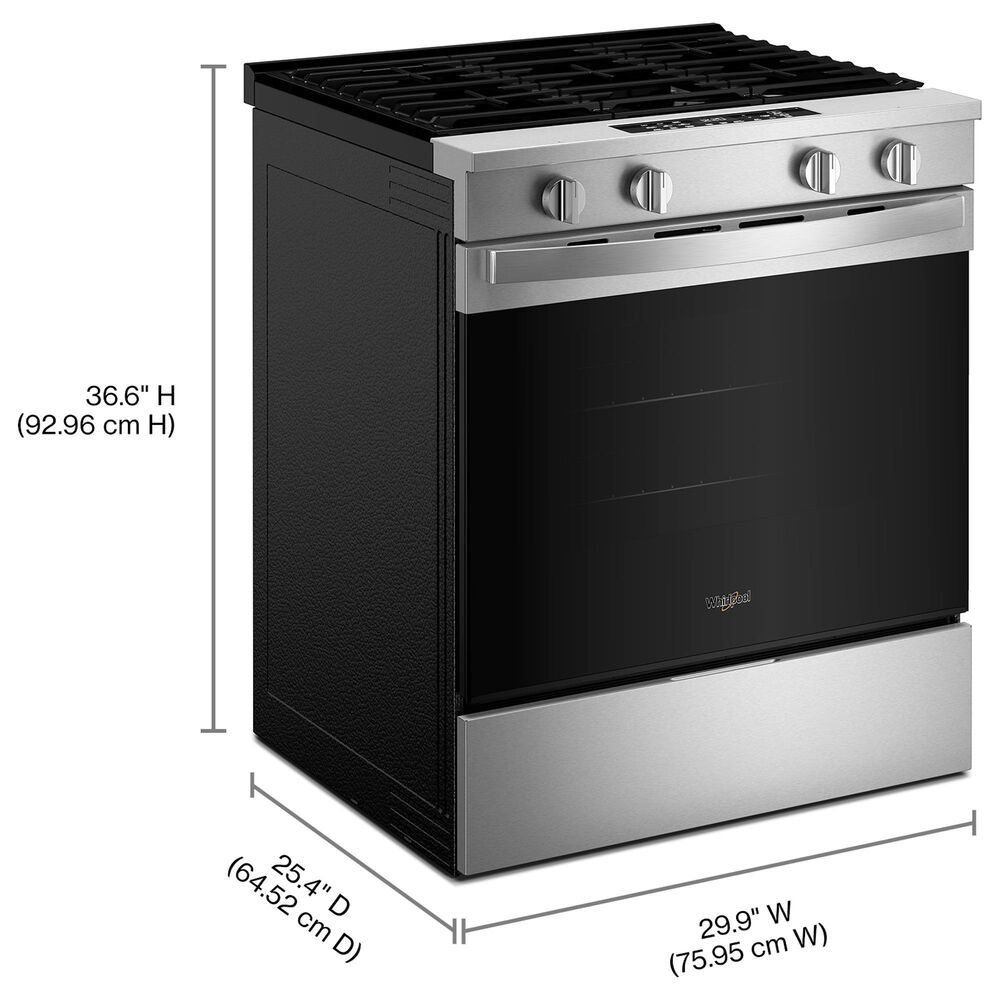 Whirlpool 30" Gas Smart Range in Stainless Steel, , large
