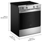 Whirlpool 30" Gas Smart Range in Stainless Steel, , large