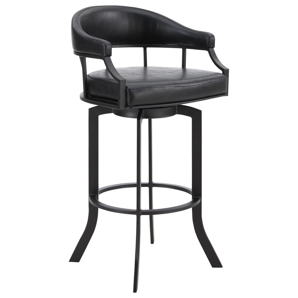 Blue River Pharaoh 26&quot; Swivel Counter Stool in Black, , large