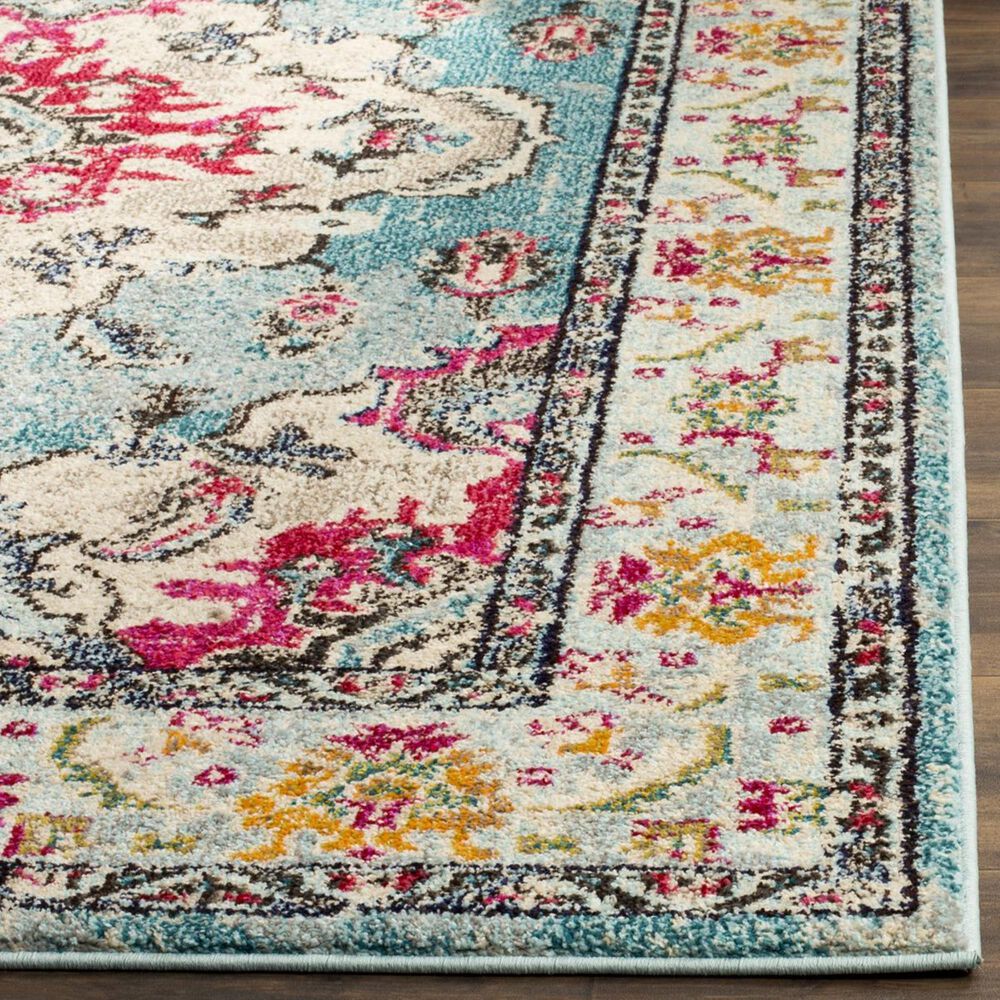 Safavieh Monaco MNC243J-10 10&#39; x 14&#39; Light Blue/Fuchsia Area Rug, , large