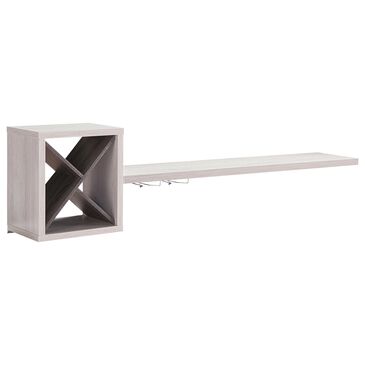 Furniture of America Barry Floating Wine Rack in White Oak/Grey, , large