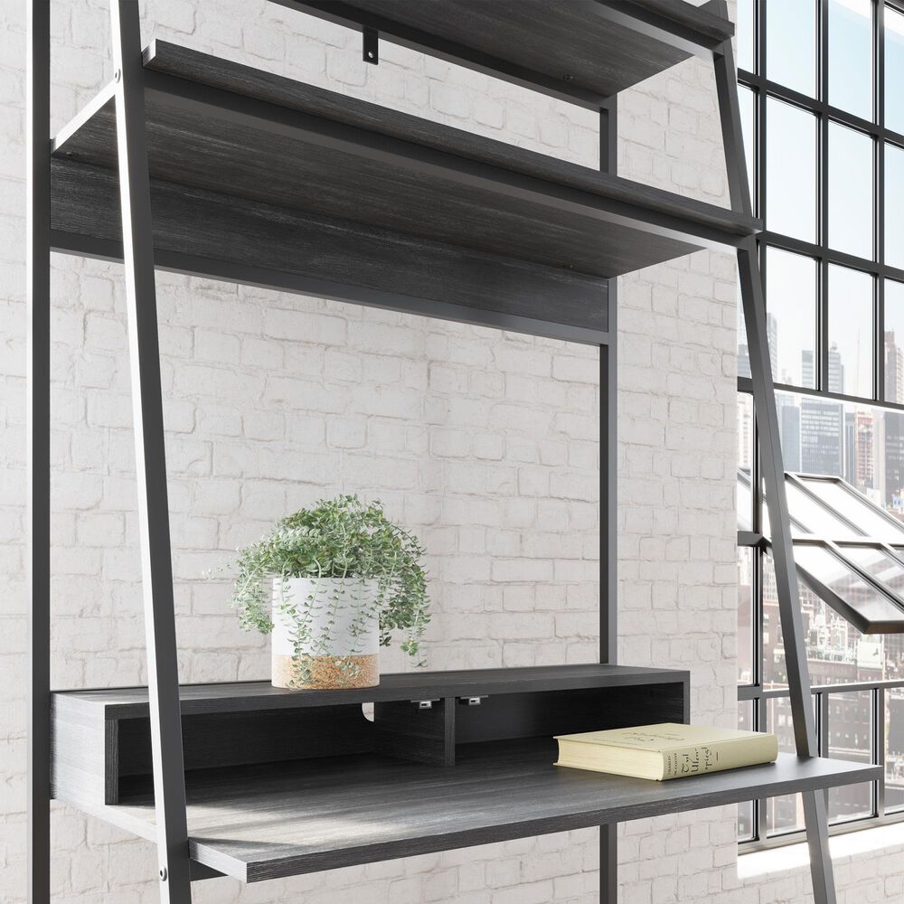 Ashley Yarlow Writing Desk with Shelf in Black, , large