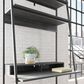 Ashley Yarlow Writing Desk with Shelf in Black, , large