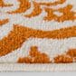 Central Oriental Terrace Tropic Contoy 7"10" x 9"10" Snow and Tangerine Area Rug, , large