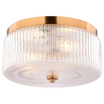 Vaxcel Riverside 2-Light Flush Mount in Muted Brass, , large