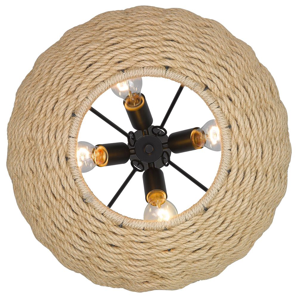 Golden Lighting Hathaway 4-Light Pendant in Matte Black, , large