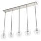 Hunter Maple Park 5-Light Linear Cluster in Brushed Nickel, , large