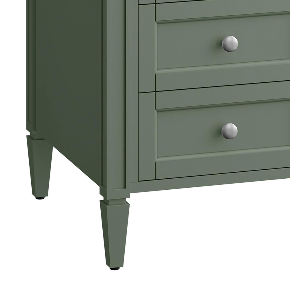 James Martin Vanities Brittany 36" Single Bathroom Vanity in Smokey Celadon with 3 cm Victorian Silver Quartz Top and Rectangular Sink, , large
