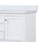 Lexora Home Dukes 48" Double Bathroom Vanity in White with 2 cm White Quartz Top and Rectangular Sinks, , large
