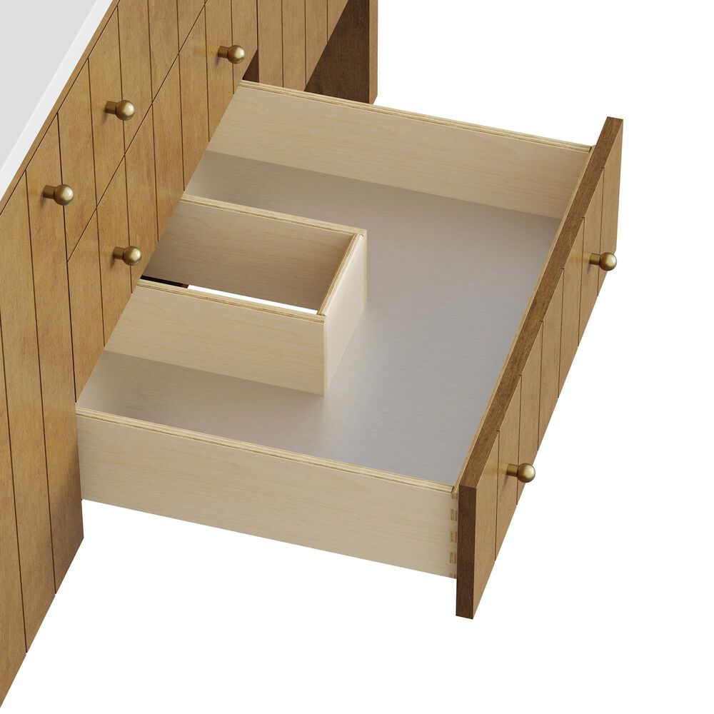 James Martin Hudson 60" Single Bathroom Vanity in Honey Oak with 3 cm Victorian Silver Silestone Top, Rectangular Sink and FreePower Wireless Charger, , large