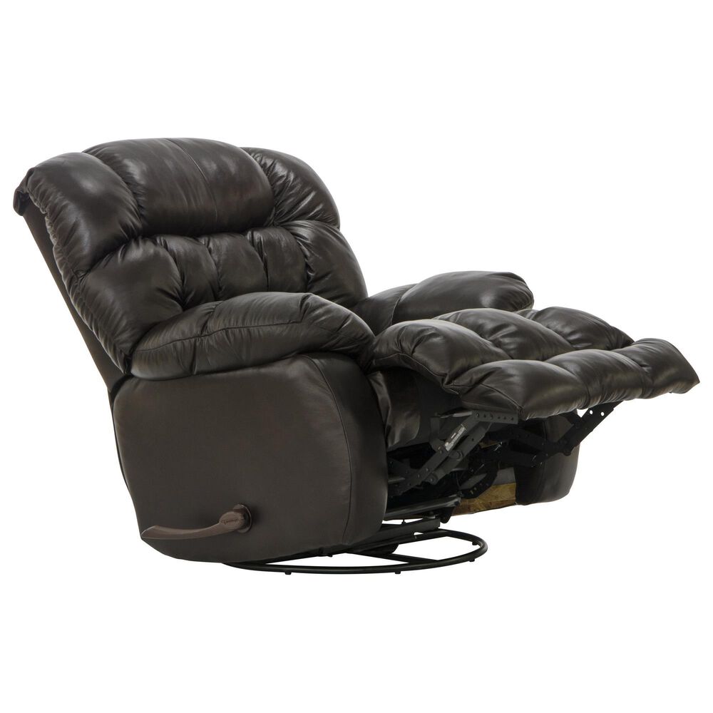 Hartsfield Pendleton Swivel Glider Recliner in Chocolate, , large