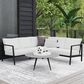 Linon Home Decor Holland 2-Piece Outdoor Sectional Sofa with White Upholstery in Black, , large