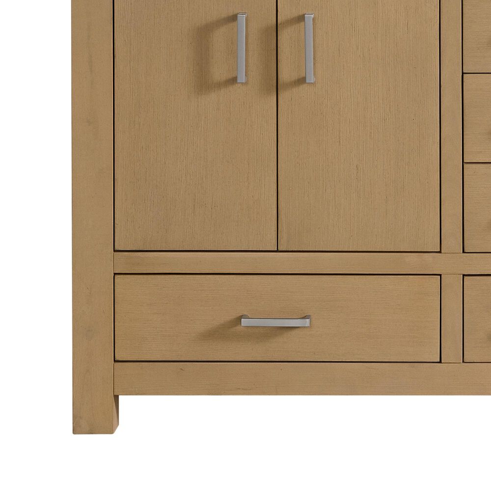 37B Alanya 60" Double Bathroom Vanity in Warm Oak with White Composite Stone Top, , large