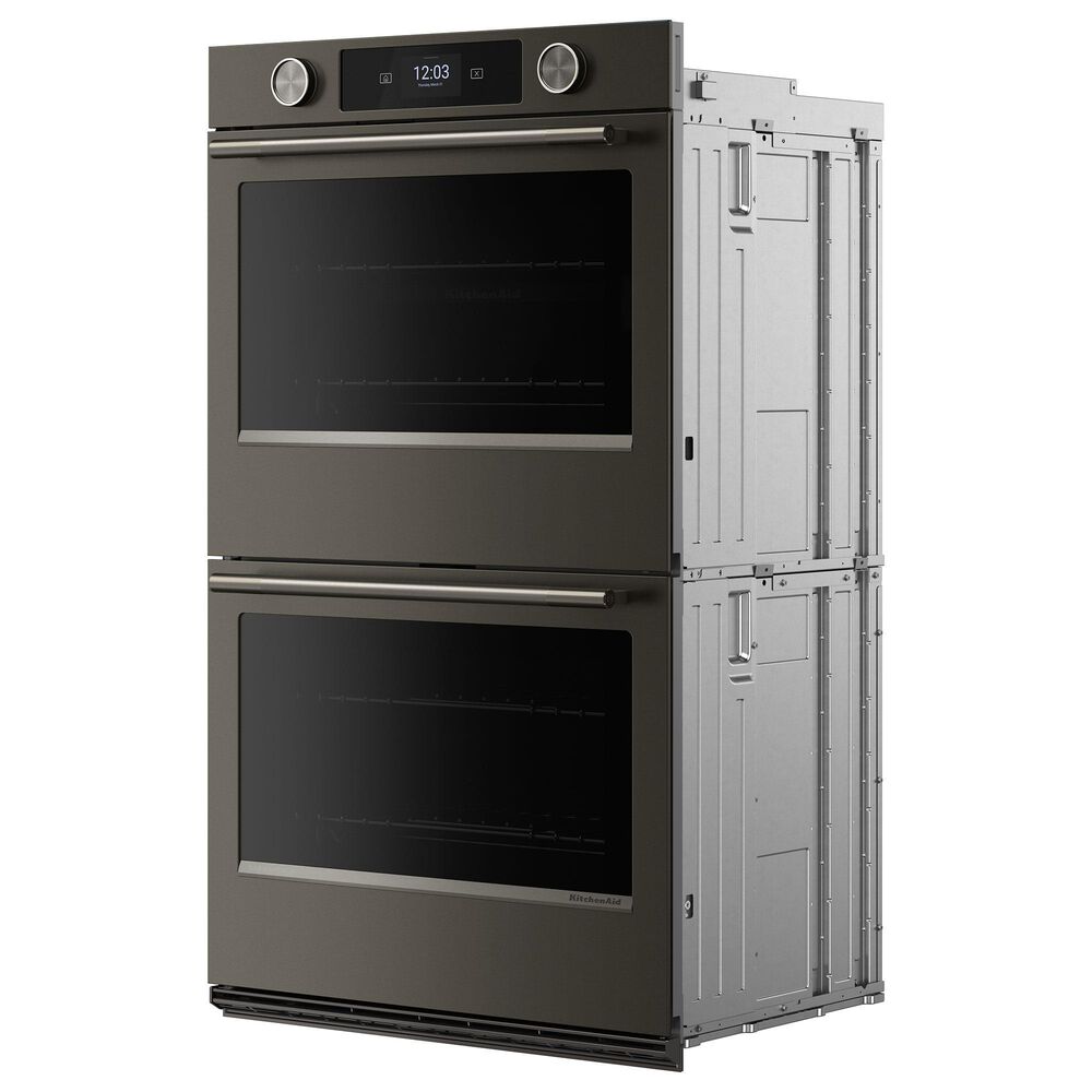 KitchenAid 2-Piece Kitchen Package with Black Ore 30" Smart Double Wall Oven and Stainless Steel 30" Gas Cooktop, , large