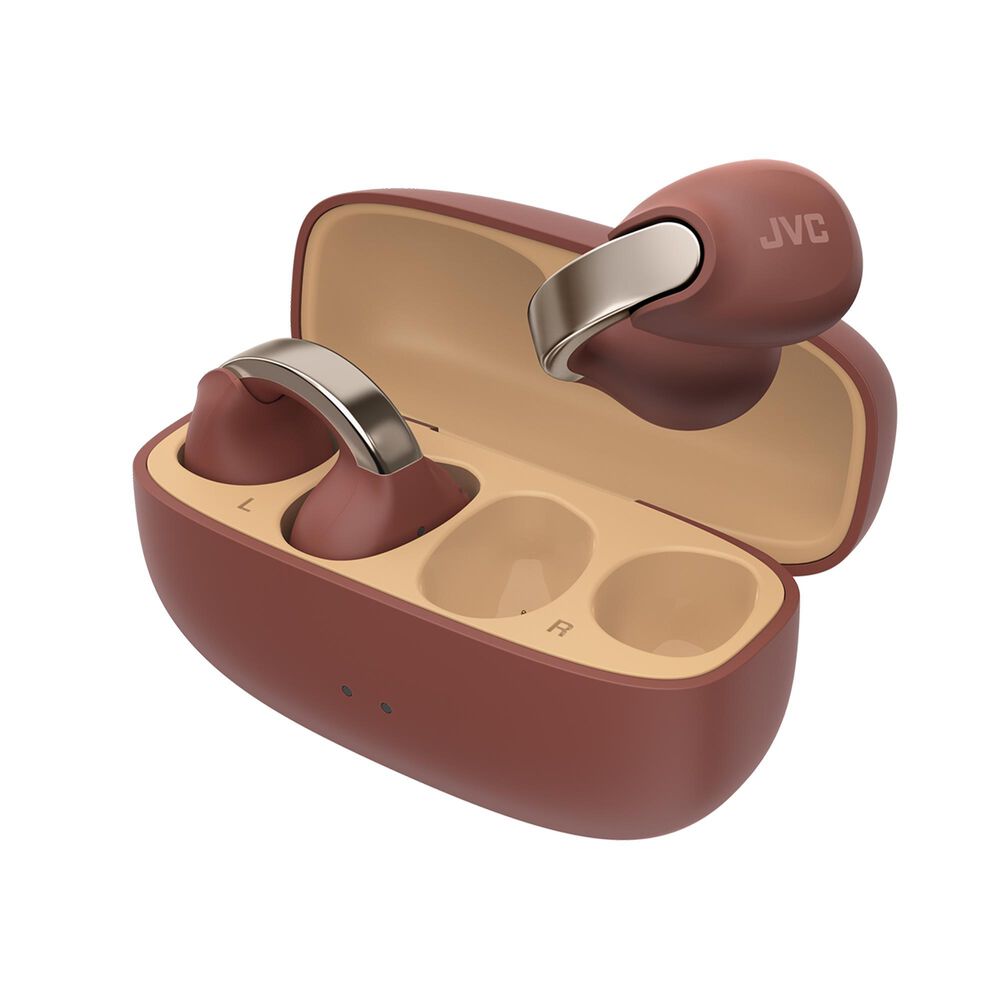 JVC Nearphones Open-Ear True Wireless Earbuds in Maroon, , large