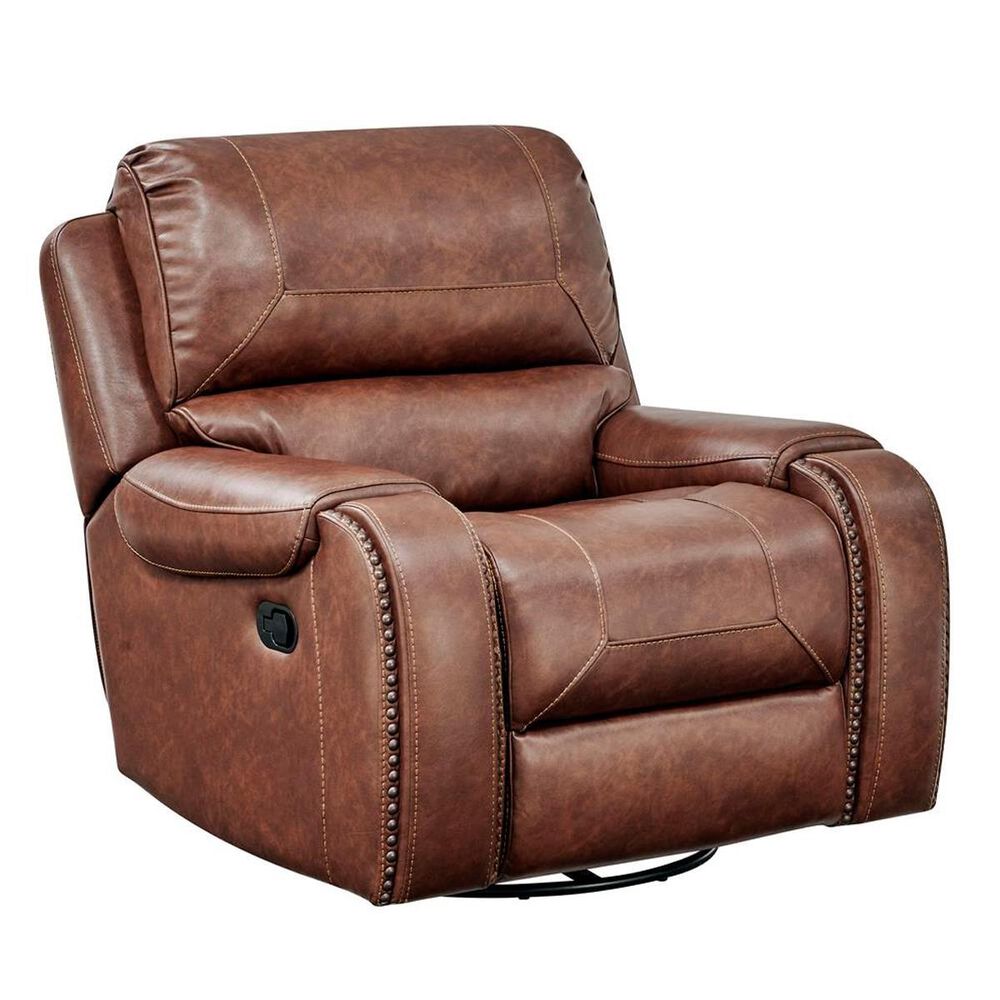 Prime Resources International Waylon Manual Swivel Glider Recliner in Mesquite, , large