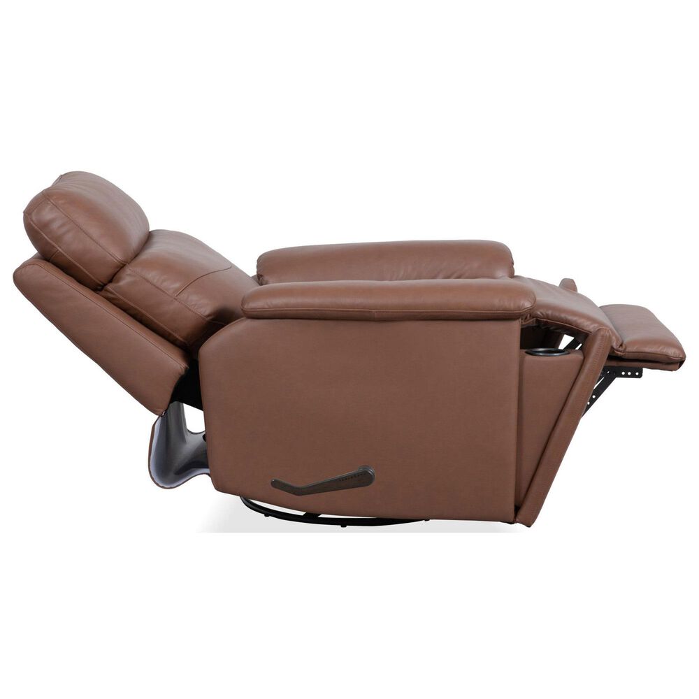 Flexsteel Refined Manual Swivel Gliding Recliner in Hickory, , large