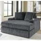 Ashley Midnight-Madness Oversized Chaise in Gunmetal, , large