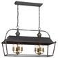 Golden Lighting Christoff 8-Light Linear Pendant in Antique Black and Gold, , large