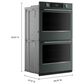 KitchenAid 2-Piece Kitchen Package with Juniper 30" Smart Double Wall Oven and Black 30" Electric Cooktop, , large