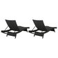 Hearth and Haven Salem PE Wicker Chaise Lounge in Grey (Set of 2), , large
