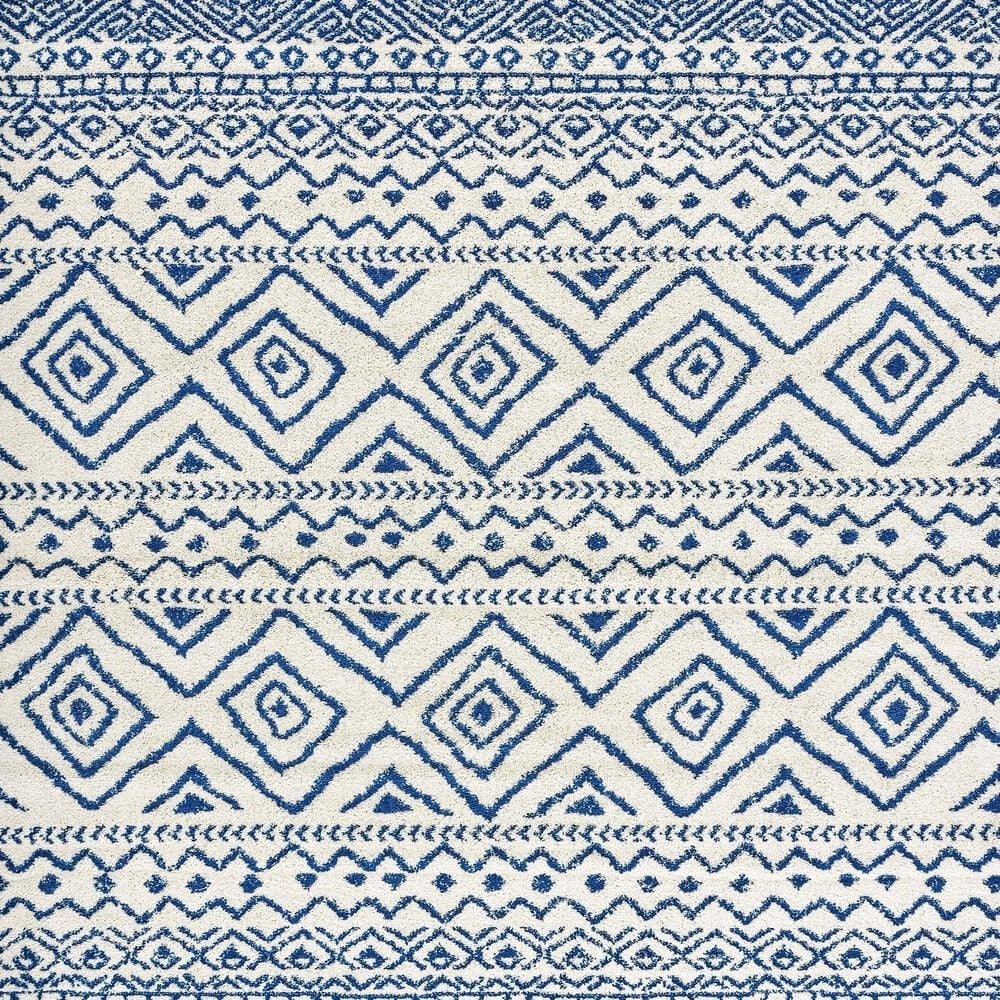 Safavieh Tulum Transitional  2&#39; x 9&#39; Ivory and Navy Runner, , large