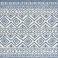 Safavieh Tulum Transitional  2" x 9" Ivory and Navy Runner, , large