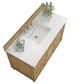James Martin Vanities Lorelai 48" Single Vanity in Light Natural Oak with 3 cm White Zeus Quartz Top, , large