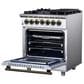 Forno Massimo 30" Freestanding Dual Fuel Range in White, , large