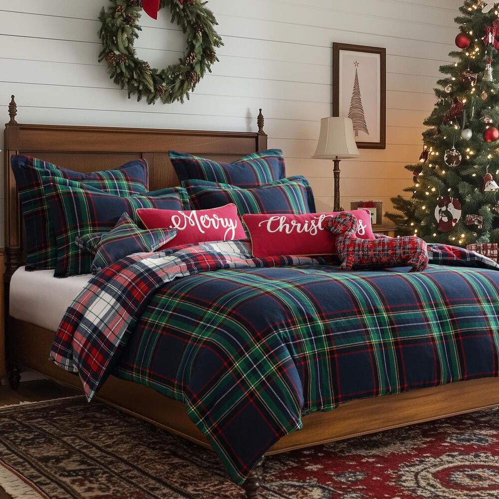 Levtex Spencer Plaid 3-Piece King/California King Comforter Set in Navy, , large