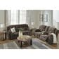 Ashley Frohn Manual Reclining Loveseat in Chocolate, , large