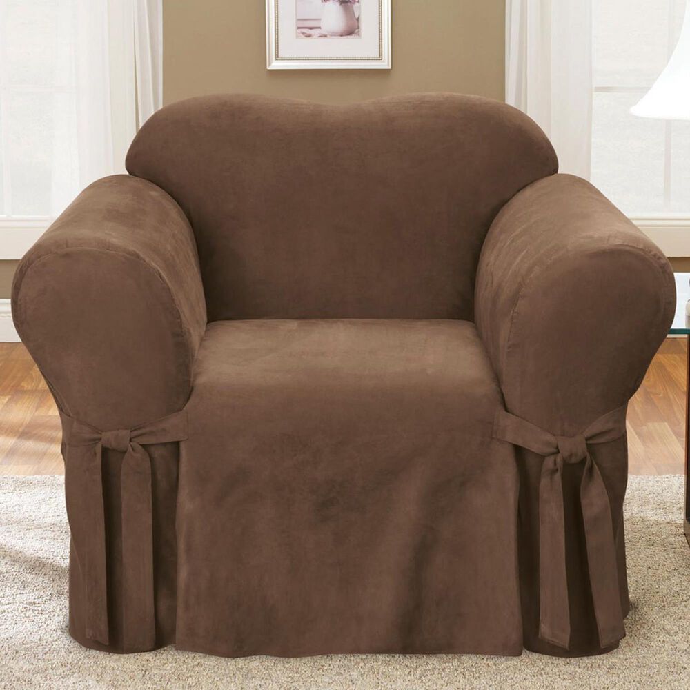 Surefit Chair Slipcover in Chocolate, , large