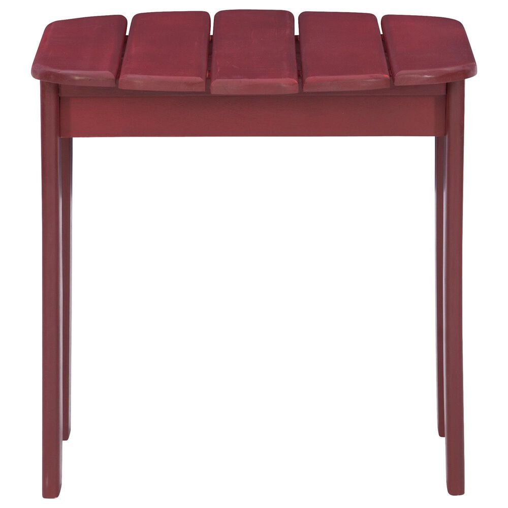 Linon Home Decor Adirondack End Table in Red, , large