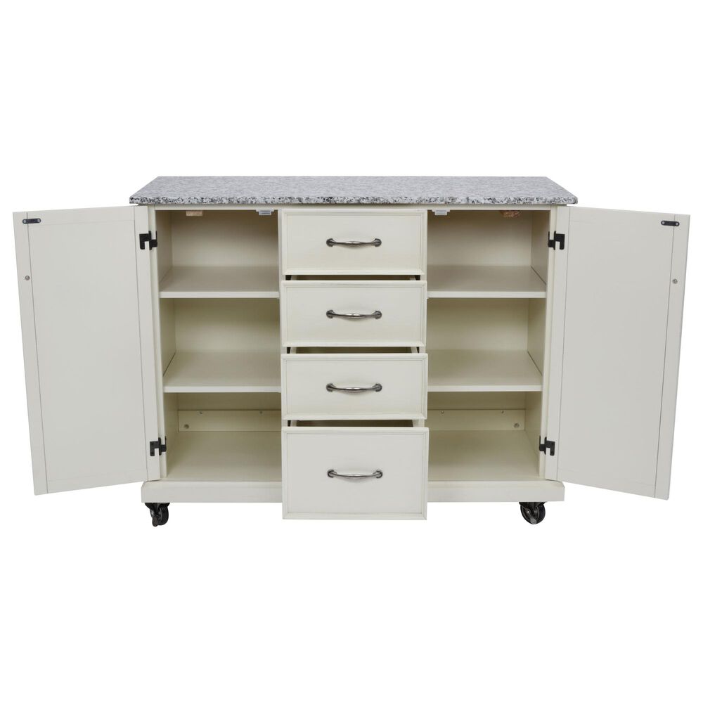 Homestyles Seaside Lodge Kitchen Cart in White, , large