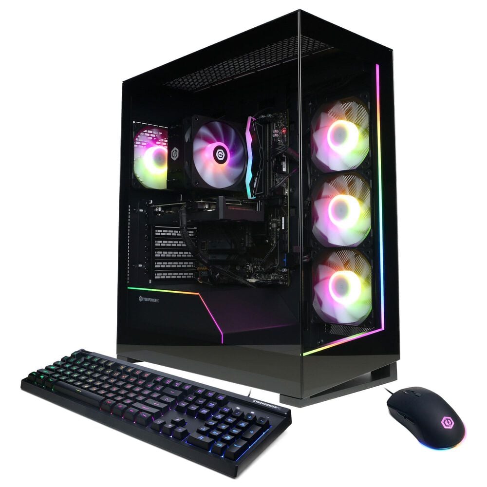 CyberPowerPC Gamer Master Gaming Desktop | AMD Ryzen 7 9700X - 16GB RAM - NVIDIA GeForce RTX 5060 Graphics - 1TB SSD in Black, , large
