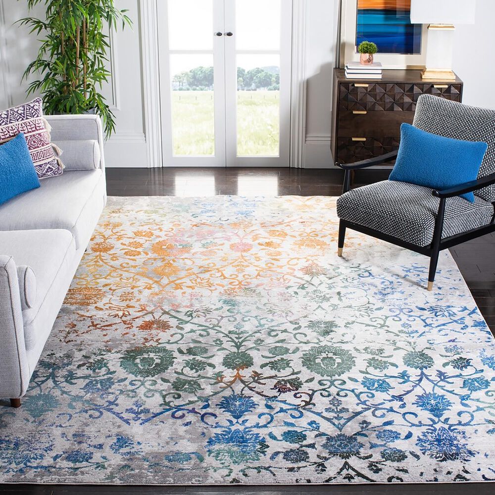 Safavieh Aria 9&#39; x 12&#39; Grey and Green Area Rug, , large